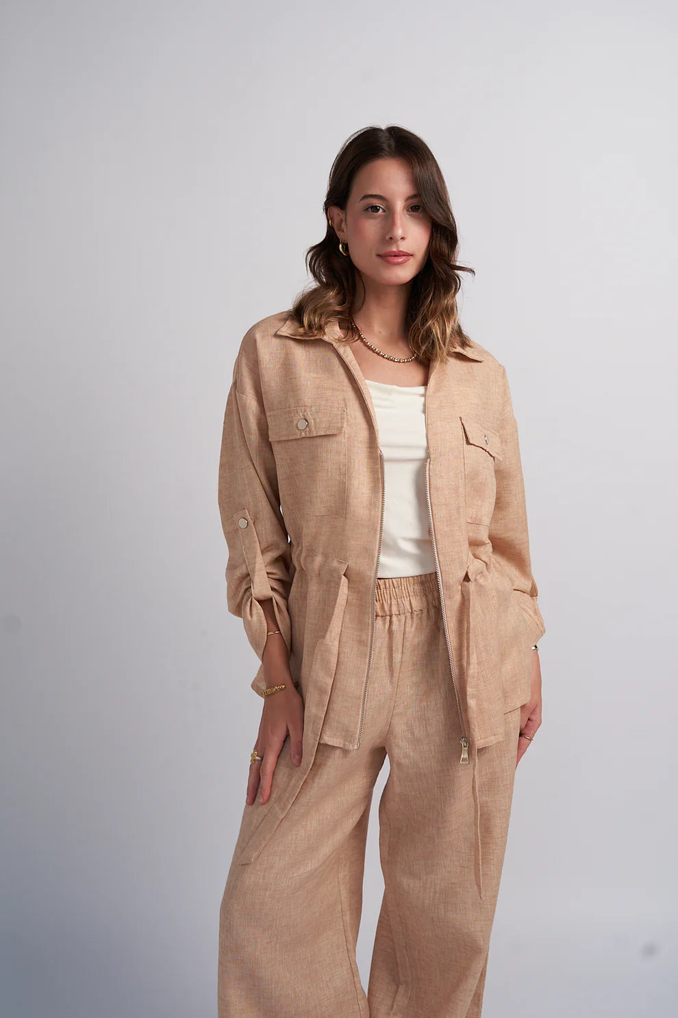 Sand Linen Pants - Auratex