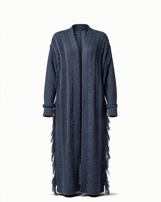 HBShop garment image: sandwoven Knit Cardigan-Taj Sisters, indigo