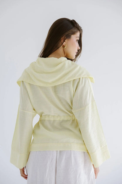 Seashell Top - AB -L/XL-Butter yellow