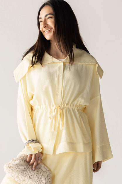 Seashell Top - AB -L/XL-Butter yellow