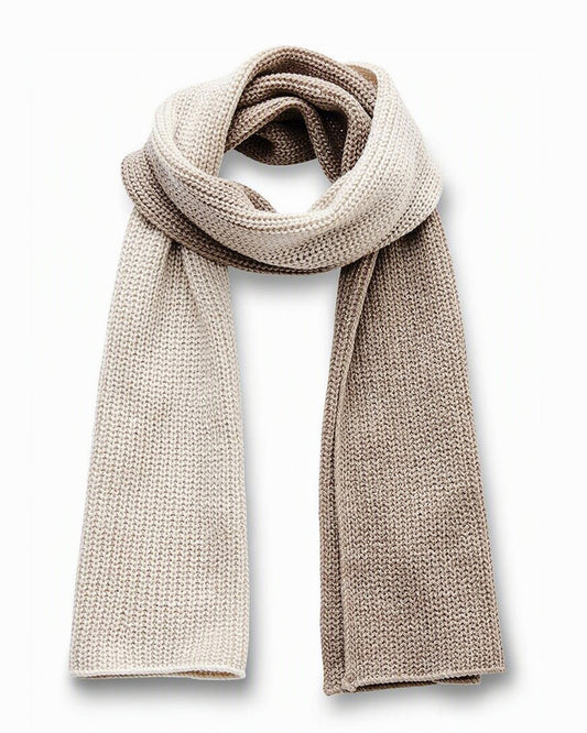 HBShop garment image: Shimmer blend scarf - Double Anne, beige x cafe