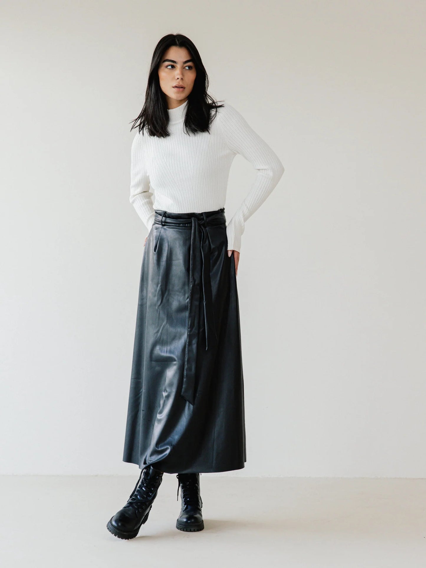 City Leather Skirt