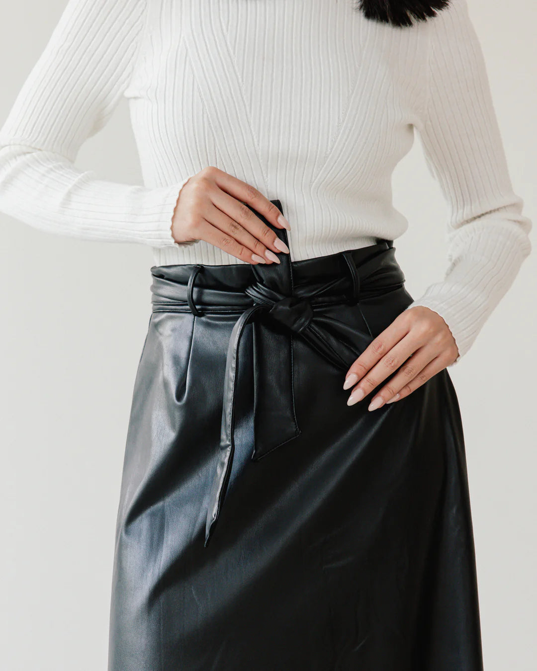 City Leather Skirt