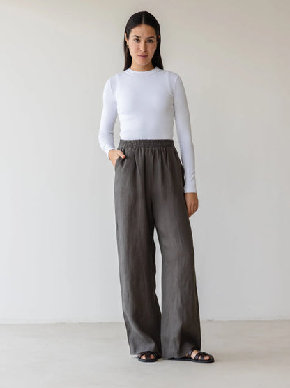 Basic linen pantss - Ascia