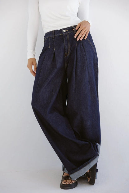 So In Denim Pants - AB-L-Dark blue