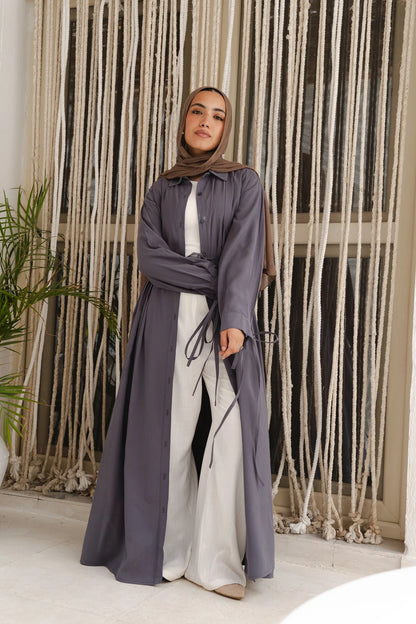 Golden wave long shirt dress - Double anne