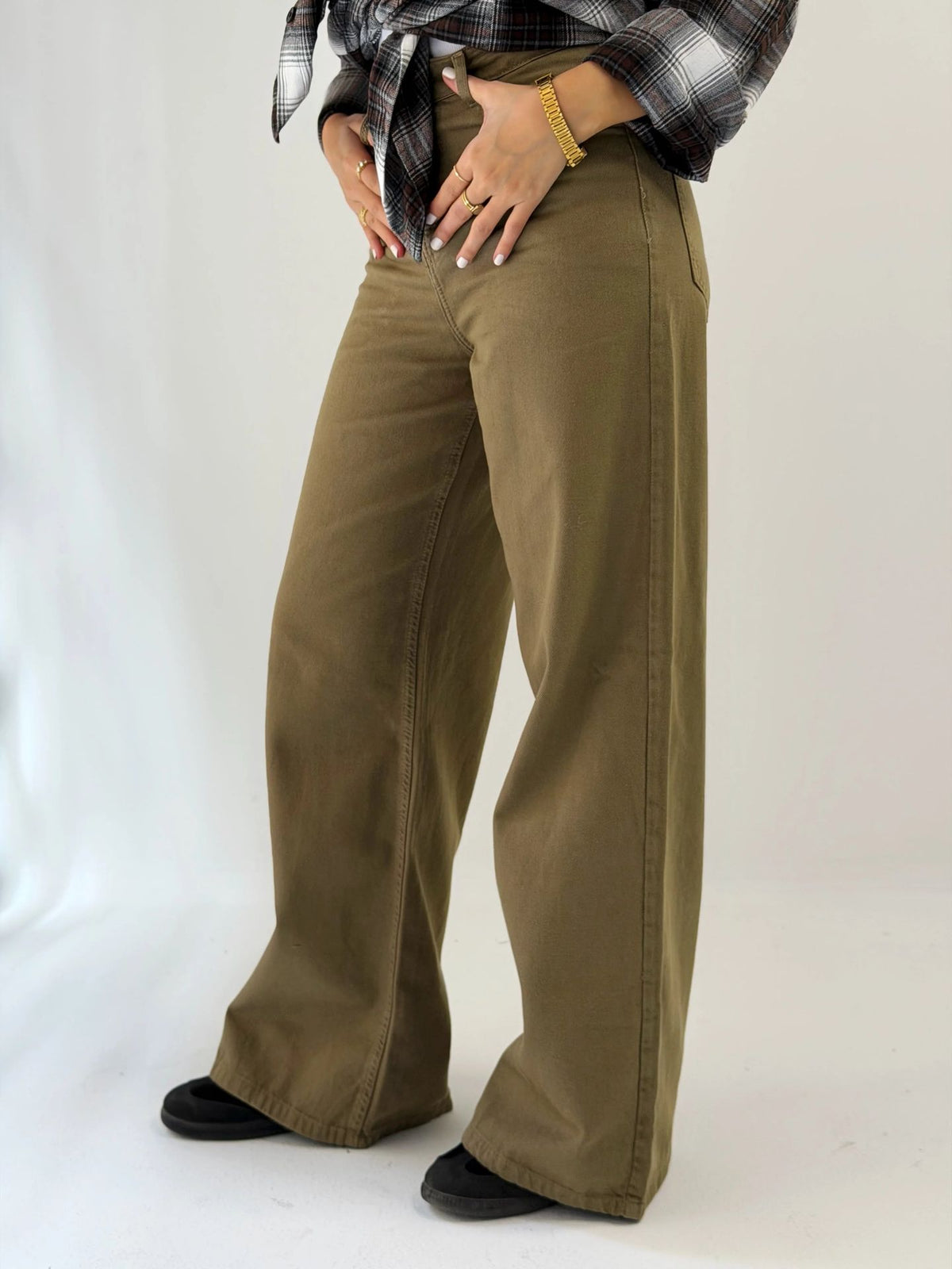 Straight Leg Jeans - AB Essentials-3XL-Olive