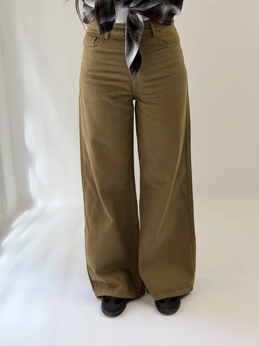 Straight Leg Jeans - AB Essentials-L-Olive