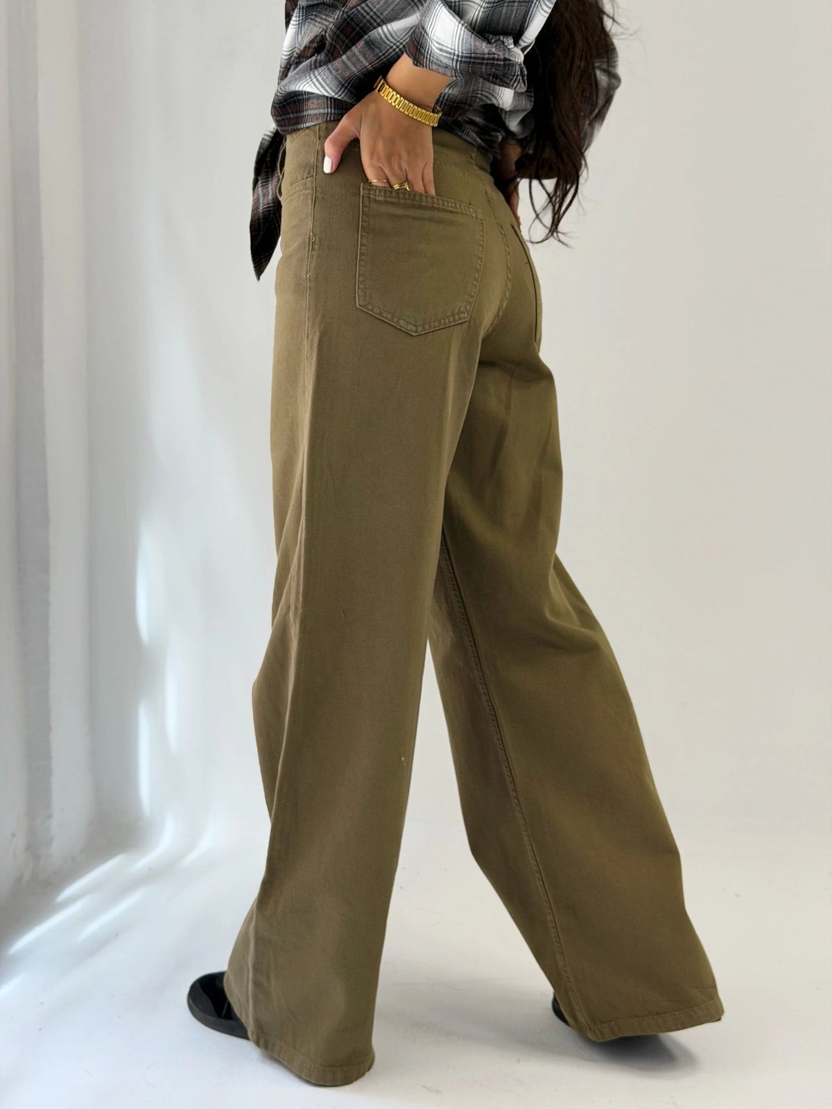 Straight Leg Jeans - AB Essentials-L-Olive