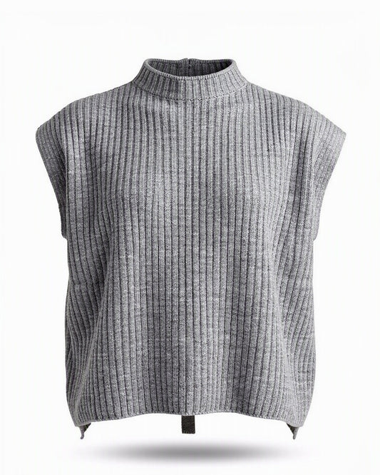 HBShop garment image: Sun Dazed Knit Vest - Amalia, Grey