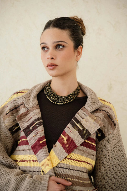 Fringed Panel Jacket-Taj Sisters