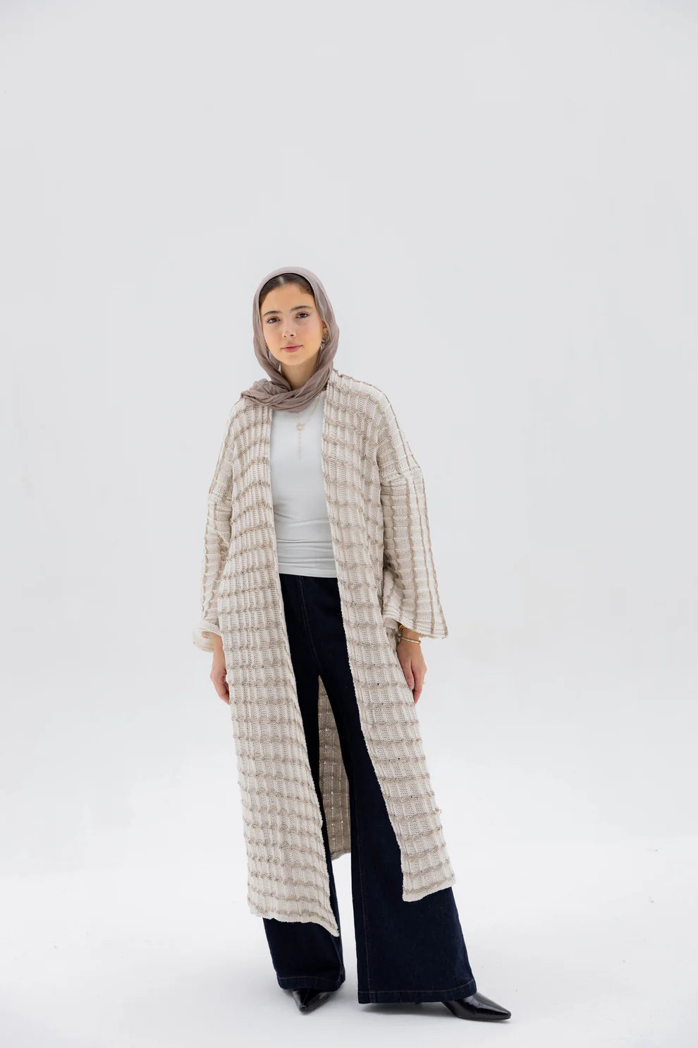 Horizon Glow Cardigan - Peach and mint