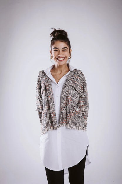 Tweed Cropped Jacket - Taj Sisters