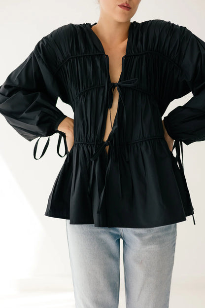 Bloom Midnight Sleeve top - NOTCH
