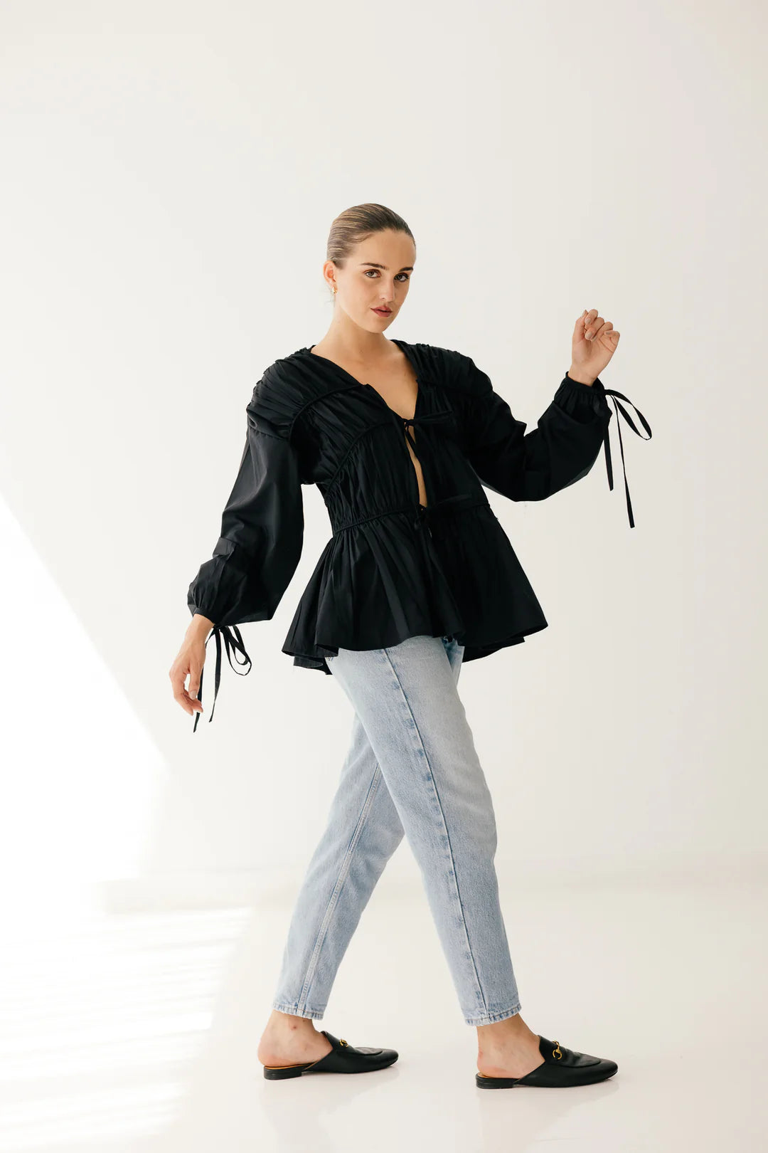 Bloom Midnight Sleeve top - NOTCH