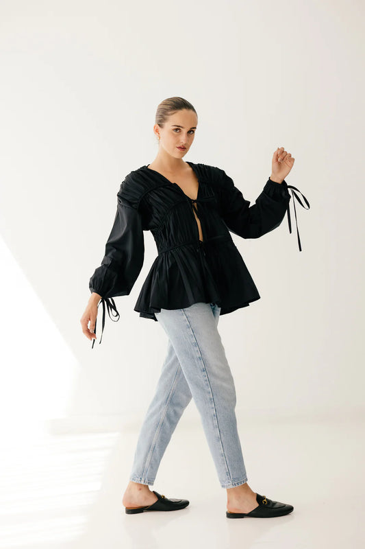 Bloom Midnight Sleeve top - NOTCH