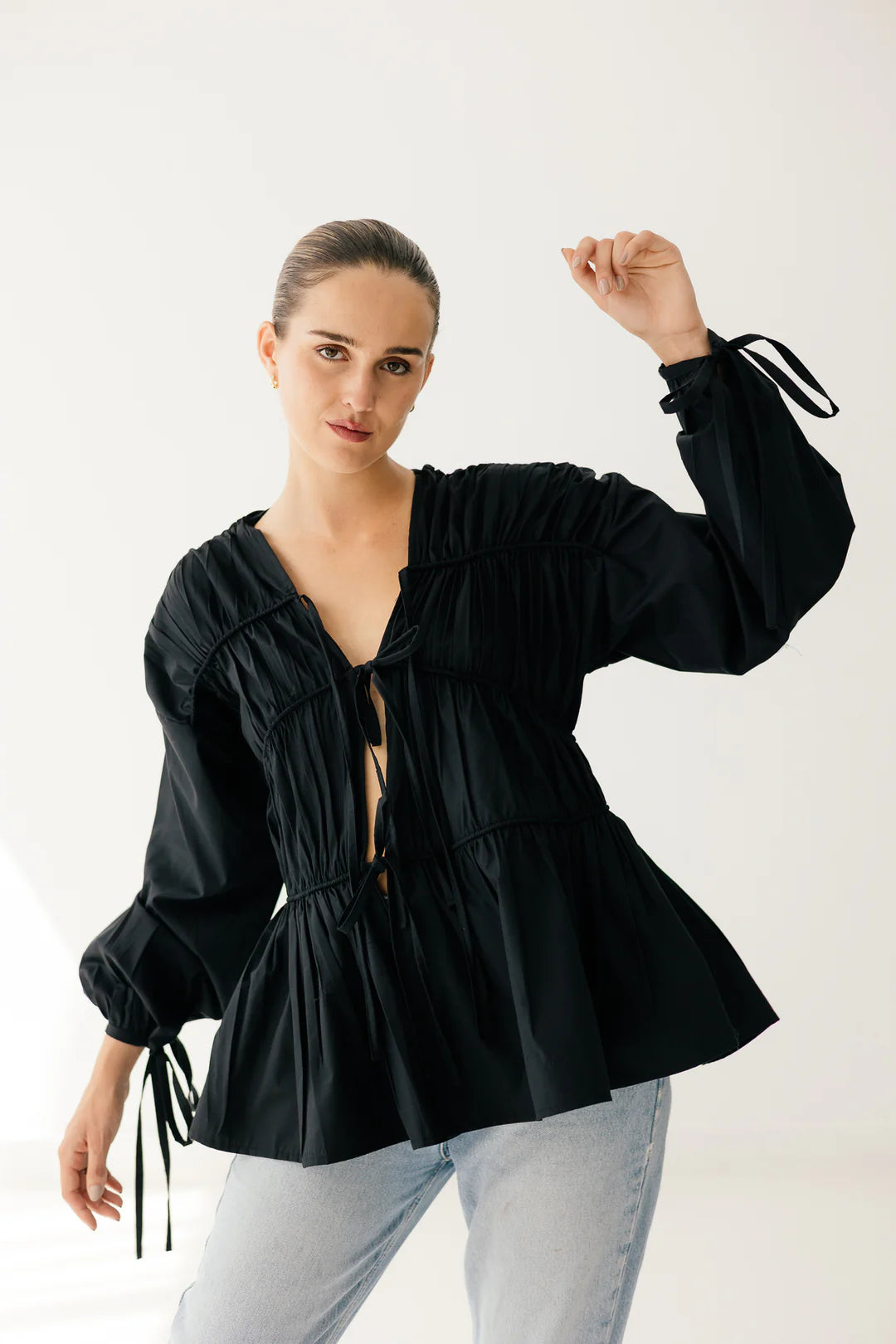 Bloom Midnight Sleeve top - NOTCH