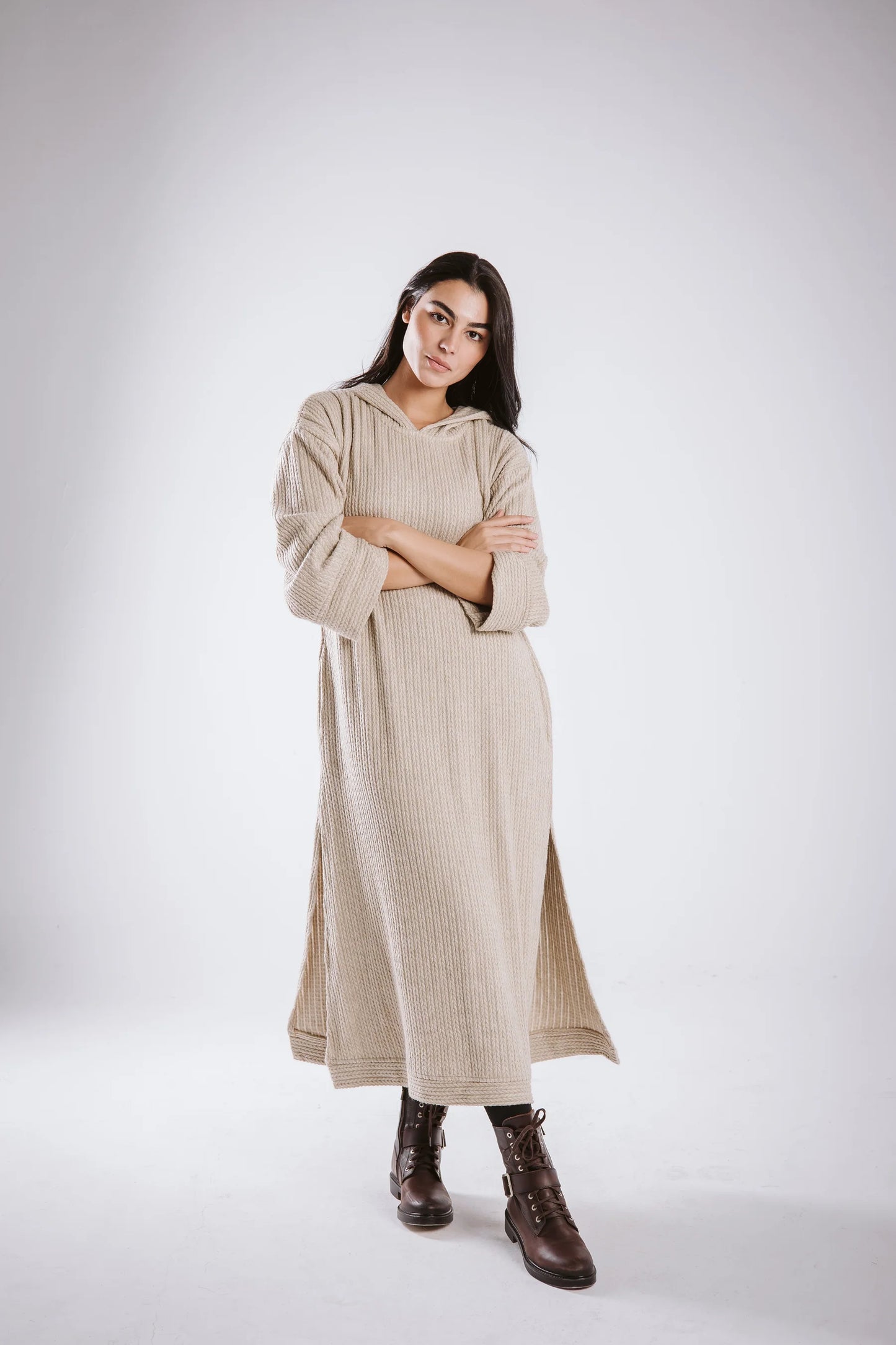 Wool Hoodie Dress - Taj Sisters