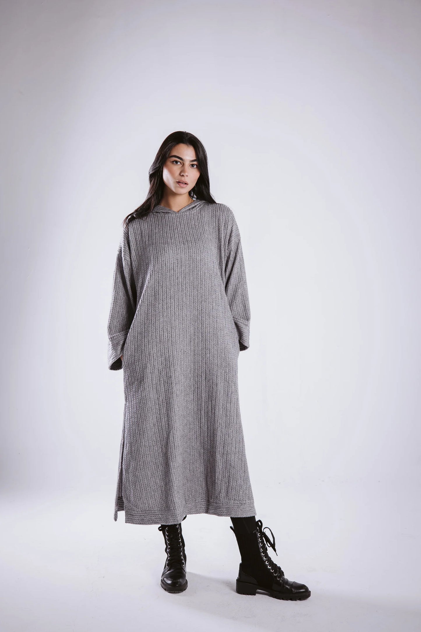 Wool Hoodie Dress - Taj Sisters