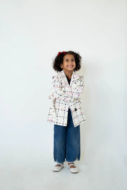 Cozy Check Coat Kids -Traumen