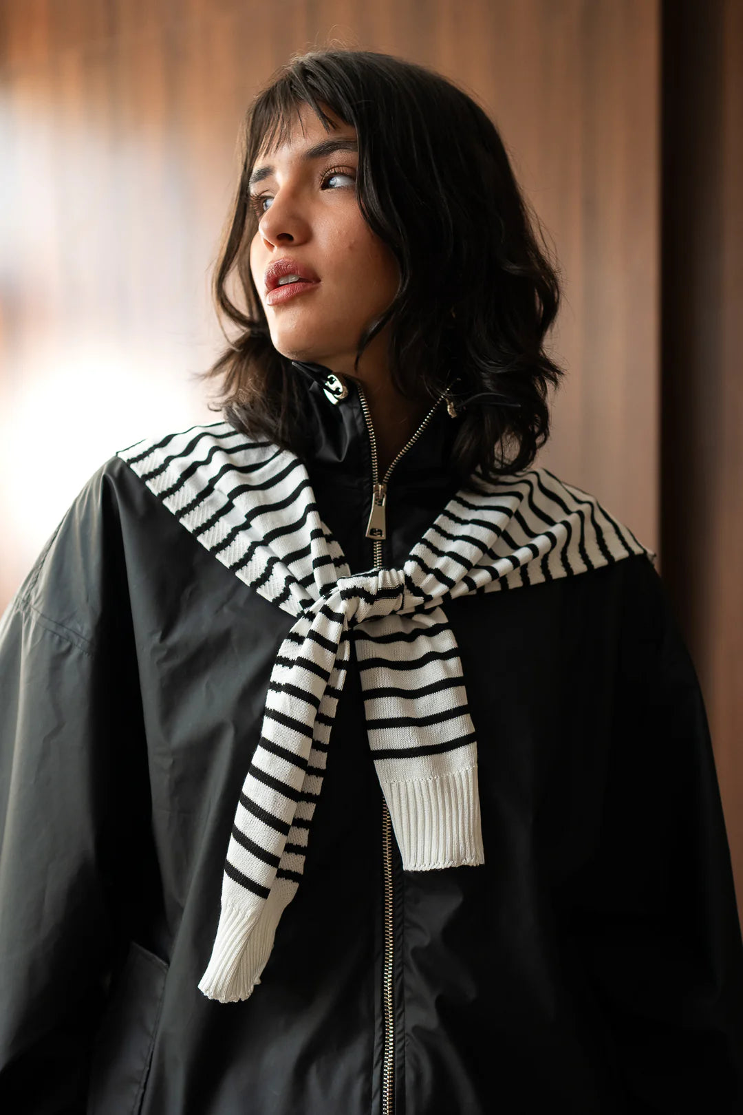 Striped Shoulder Sweater - Lail