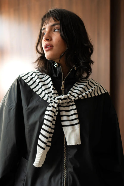 Striped Shoulder Sweater - Lail