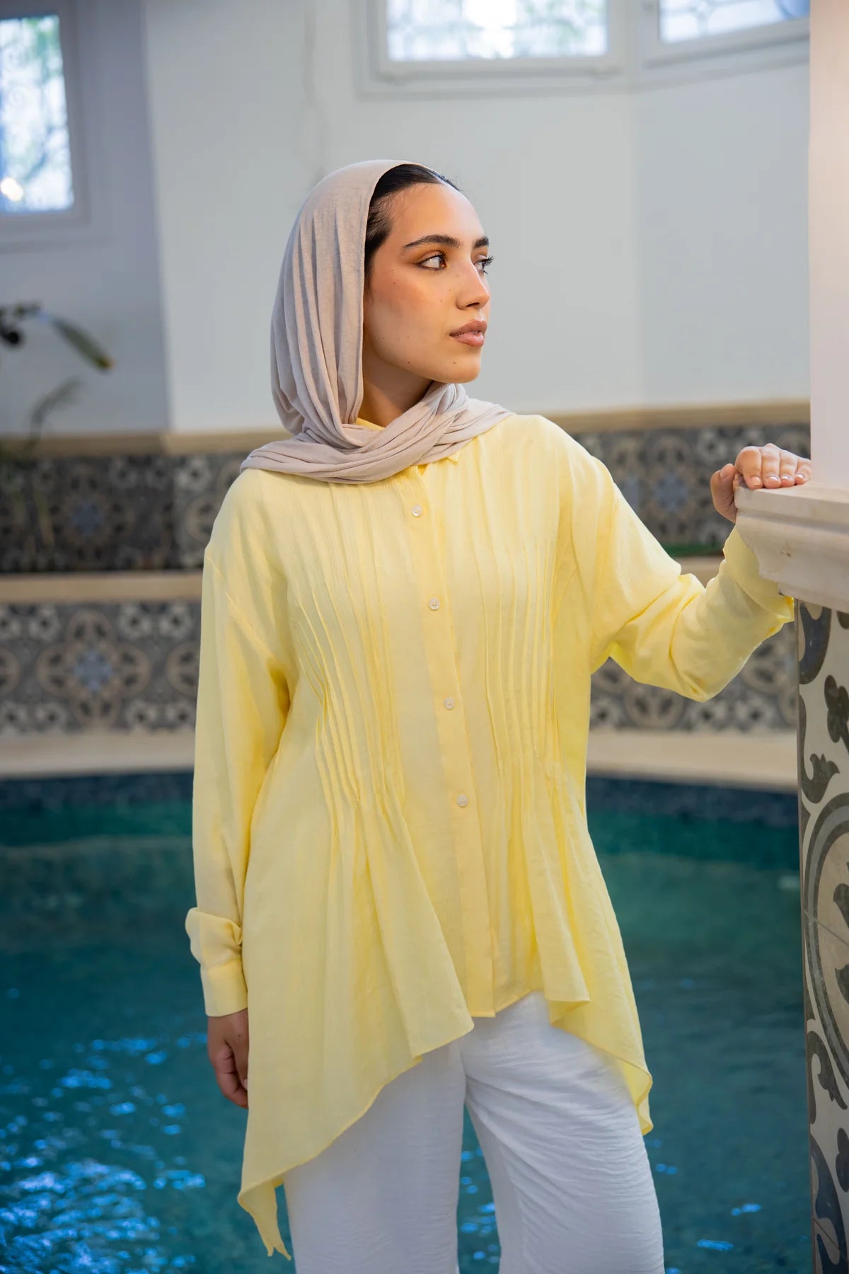 Pleat lines shirt - Double anne