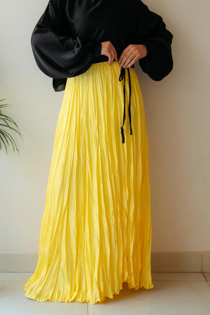 Crinkle Satin Skirt - Jamila