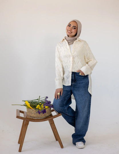 Prisma Textured Shirt - Khadija Hijab