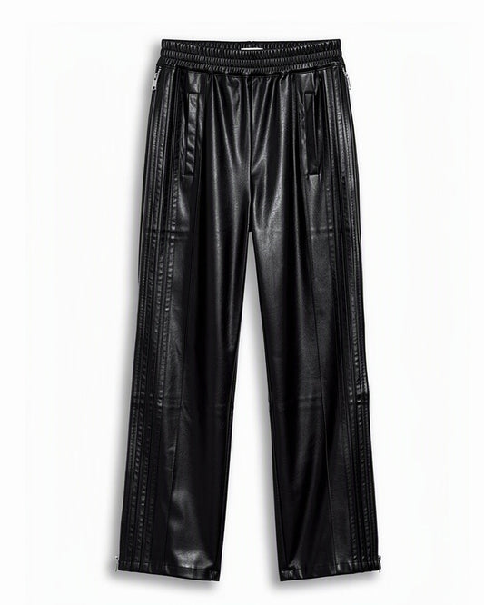 HBShop garment image: zipper leather pants - Jeno, Black